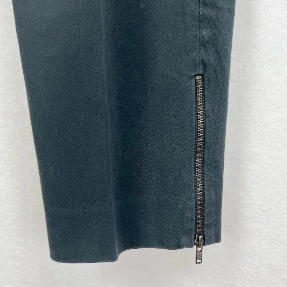 Eileen Fisher Straight Leg Pants Cotton Comfort Style Grandma Core Stretch L